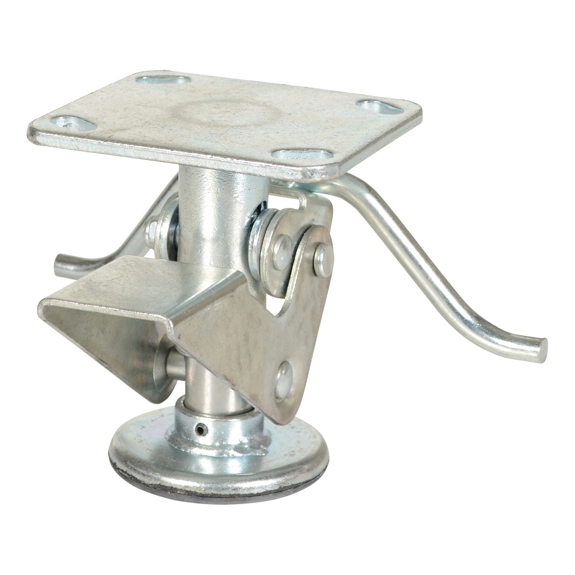 Vestil Steel Floor Lock - 5in. Retracted Height, 5.875in. Extended Height, Non-Skid Rubber Foot Pad, Model# FL-4